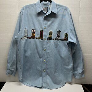 Sz. Small Wester Button Down Embroidered Boots 22.50" PTP